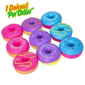 Nee Doh Dohnut Yellow with Purple Frosting and Sugar Sensory Toy (1 Per Order)